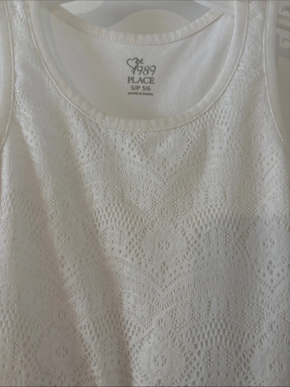 The Children's Place White Tank Dress with Pink, Aqua, Lime, Yellow Stripes - Picture 2 of 3